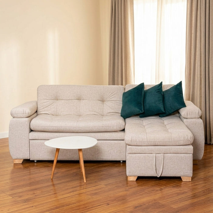 Sala Cama Belgica + Mesa de Centro Marfil