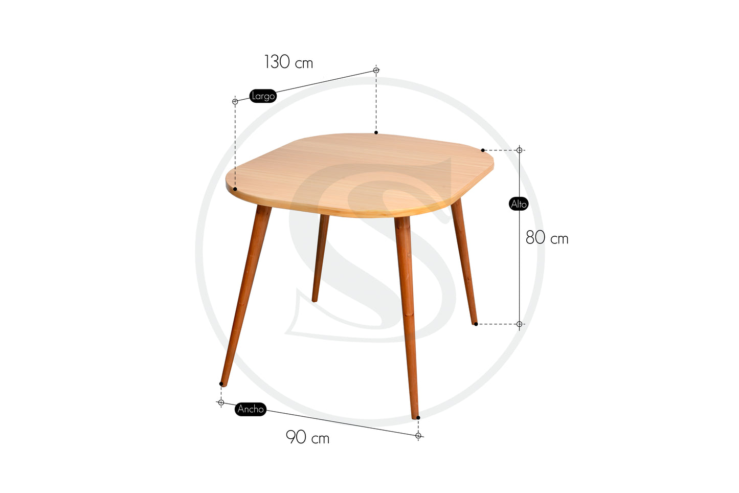 Base Comedor En Mdf / Cedro Alaska - Saira Muebles