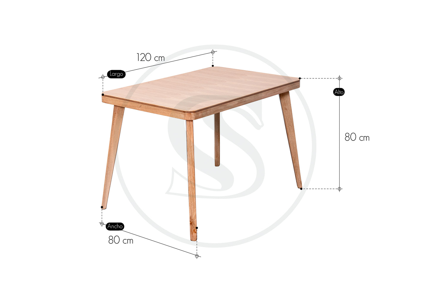 Base Comedor En Mdf / Flor Morado Porto - Saira Muebles