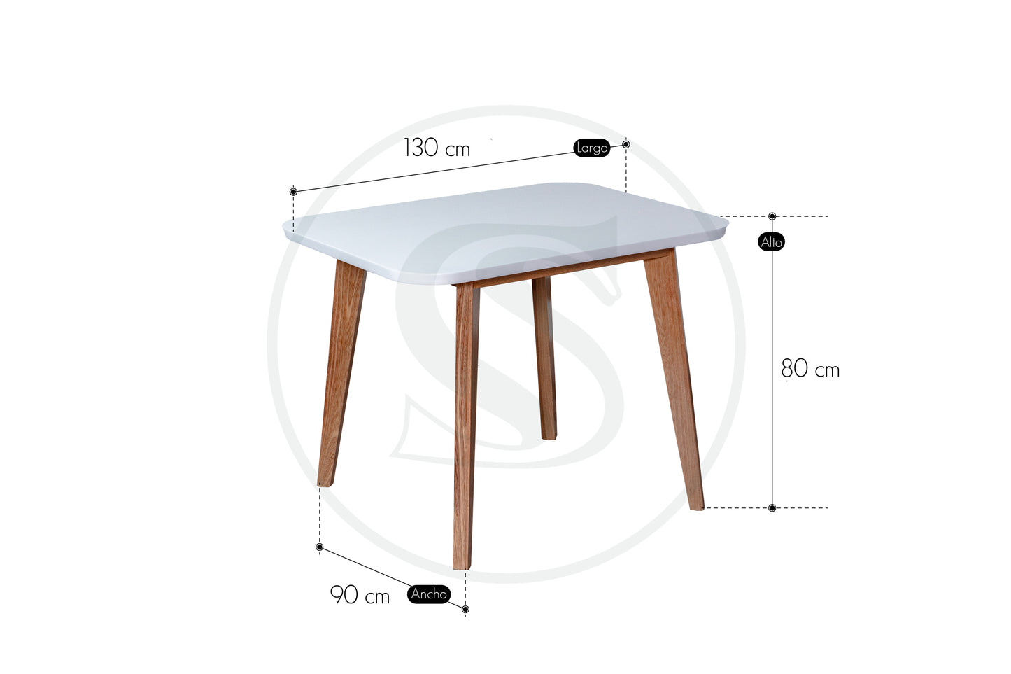 Base Comedor En Mdf / Flor Morado Osaki - Saira Muebles
