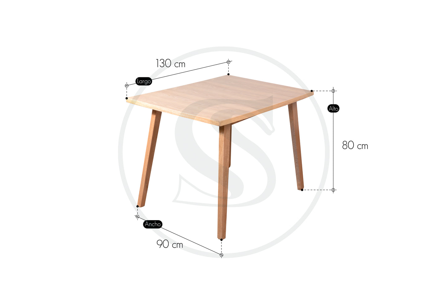 Base Comedor En Mdf / Flor Morado Porto - Saira Muebles