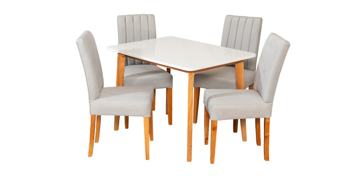 Base Comedor Thiago + Silla Venecia gris