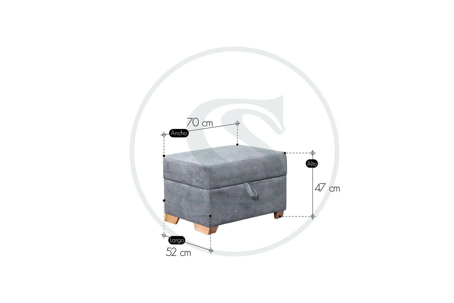 Puff Baul España - Saira Muebles