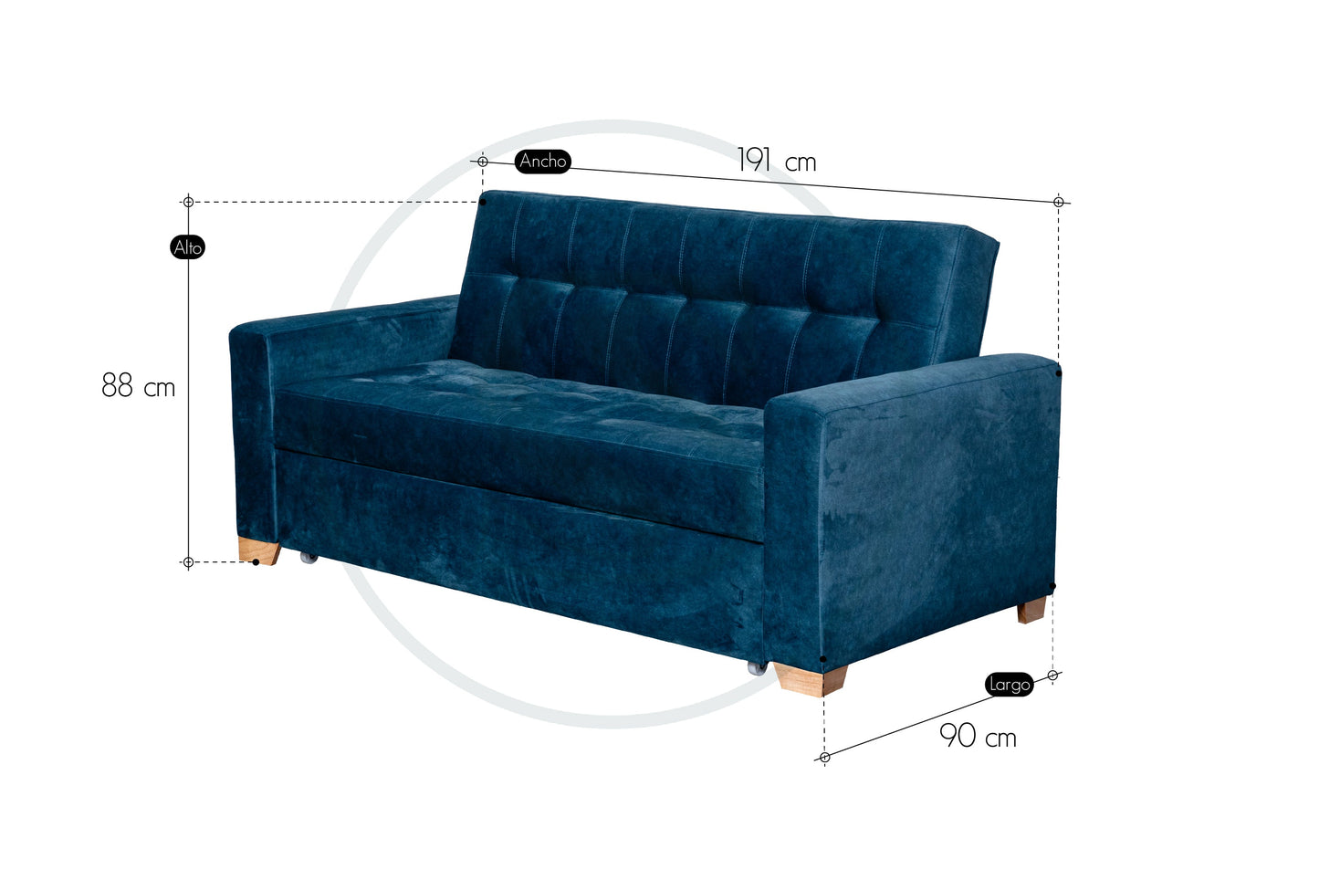 Sofa Cama Monaco - Saira Muebles