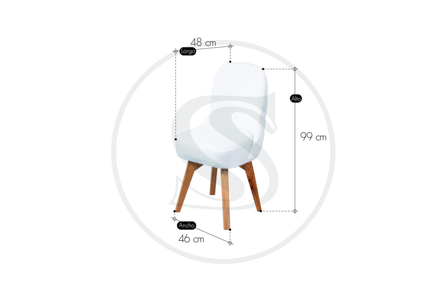 Comedor 5 Ptos
Base Comedor Milan + 3 Silla Roma +
1 Butaco Roma - Saira Muebles