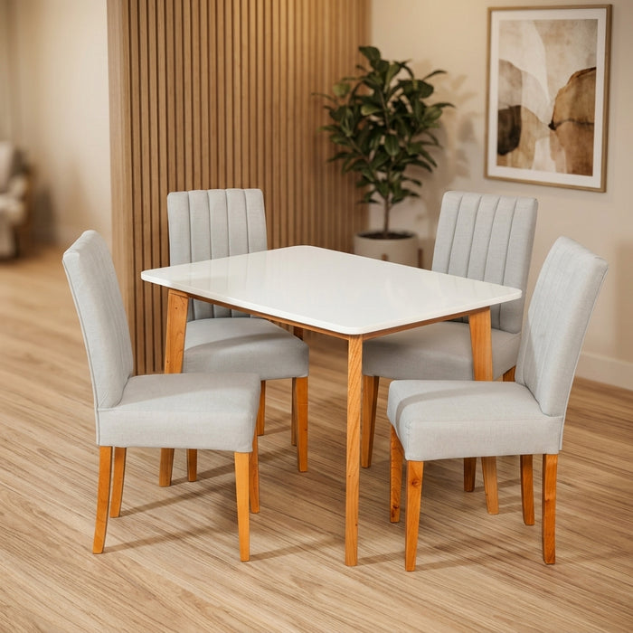Base Comedor Thiago + Silla Venecia gris