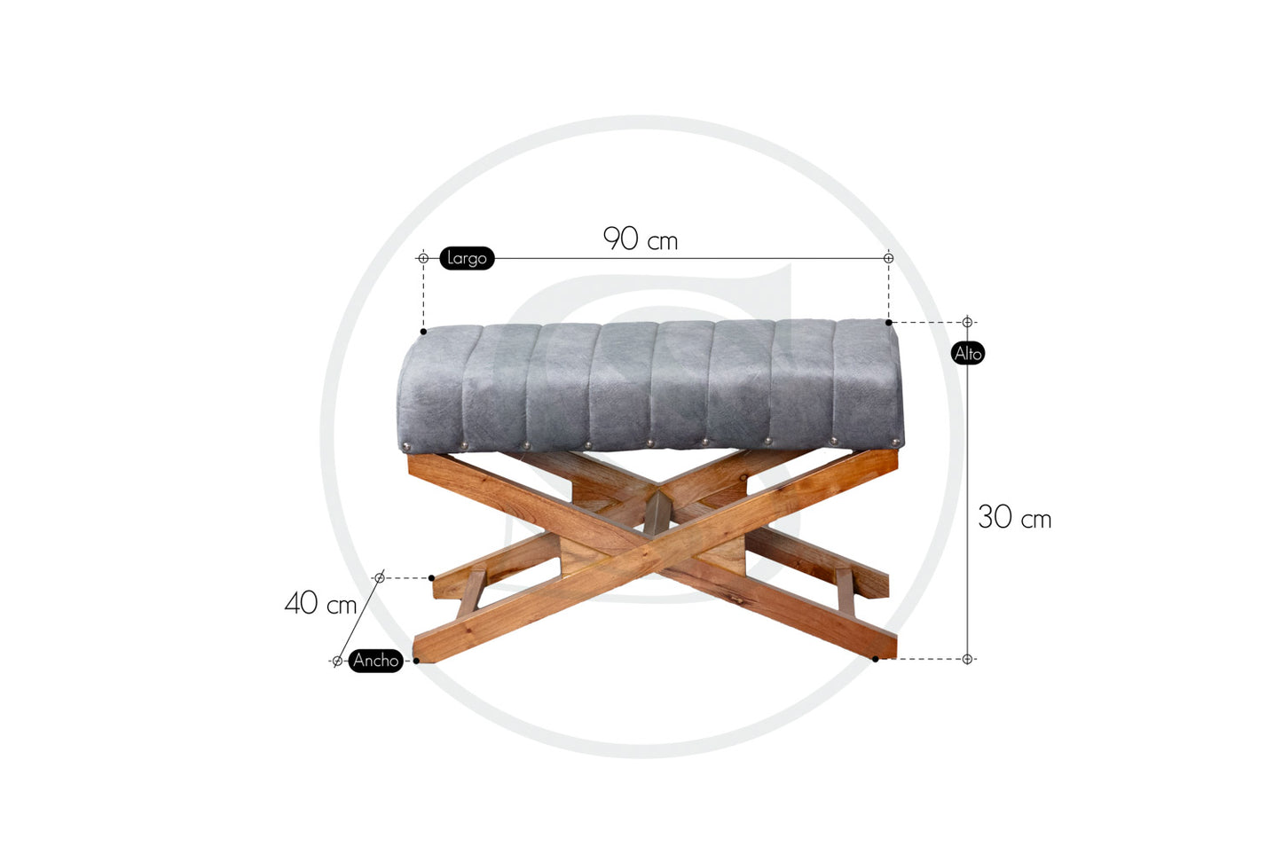 Comedor 5 Ptos
Base Comedor Nigeria + 3 Sillas Roma +
1 Butaco Roma - Saira Muebles
