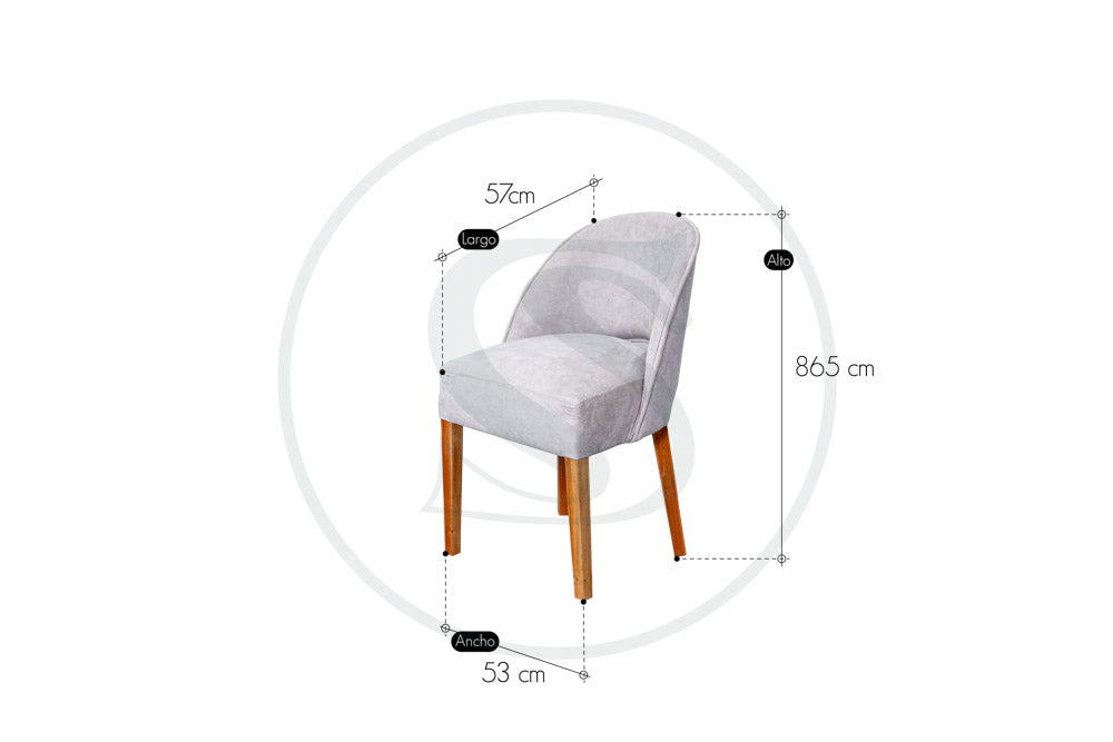 Comedor 4 Ptos
Base Comedor Thiago + 4 Sillas Portugal - Saira Muebles