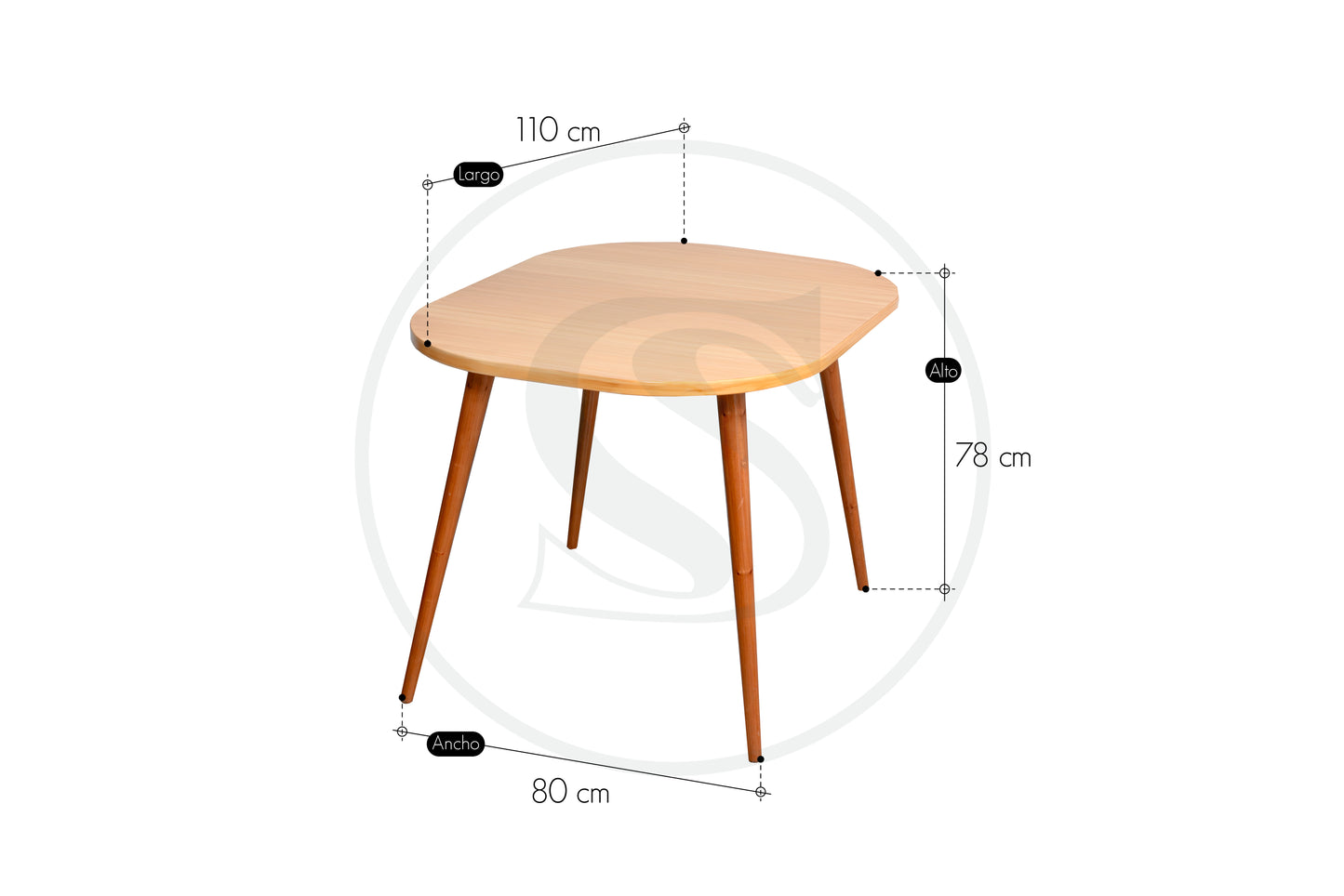 Base Comedor En Mdf / Cedro Alaska - Saira Muebles