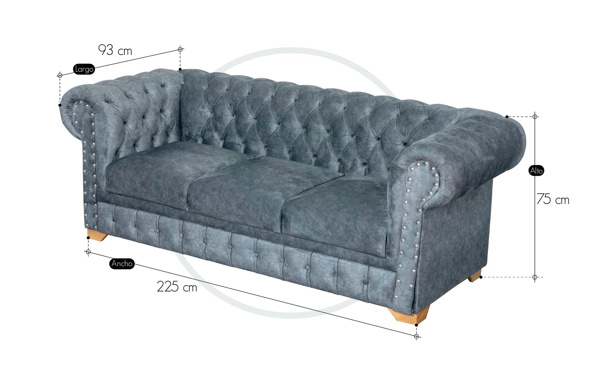 Sala + Poltrona Chester - Saira Muebles