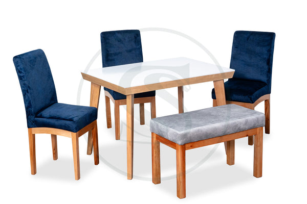 Comedor 5 Ptos 
Base Kioto + Sillas Estambul 
+ Butaco Rio - Saira Muebles