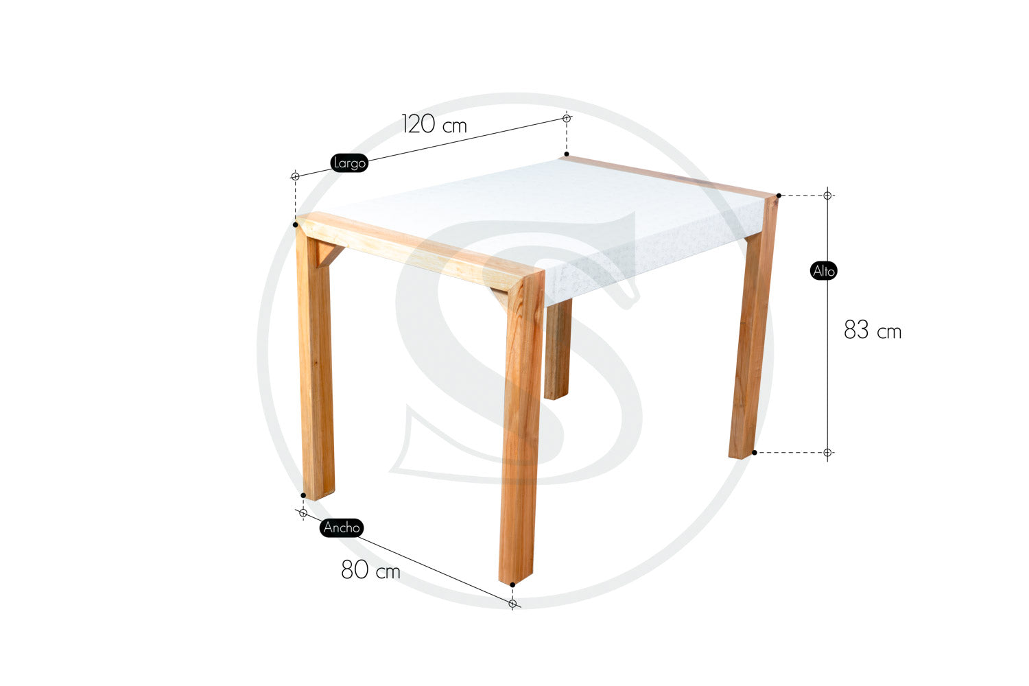 Base Comedor En Mdf / Cedro Milan - Saira Muebles
