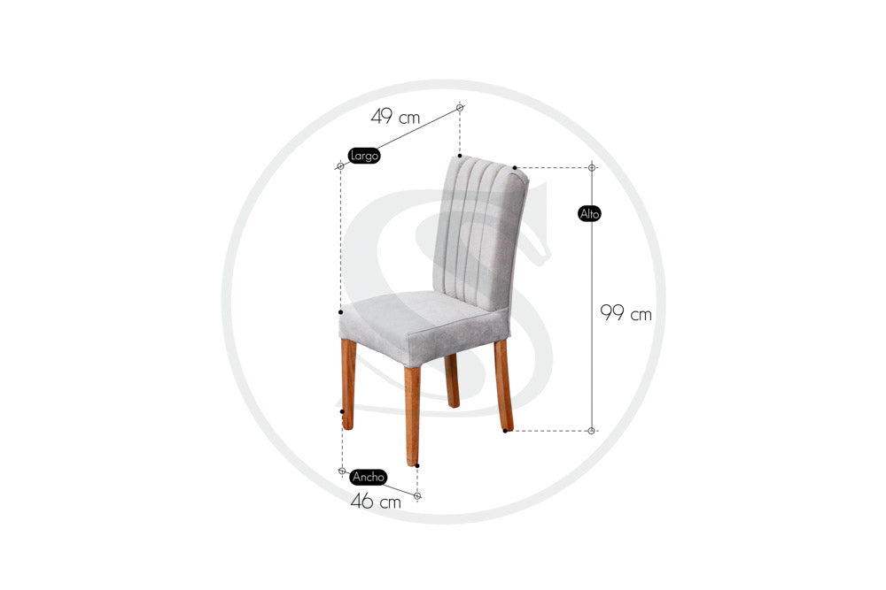 Comedor 4 Ptos
Base Comedor Thiago + 4 Sillas Venecia - Saira Muebles