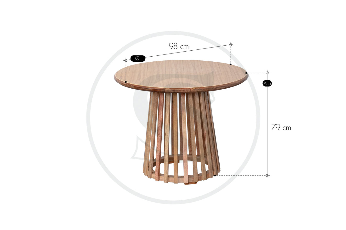 Base Comedor En Mdf /Flor Morado Berlin - Saira Muebles