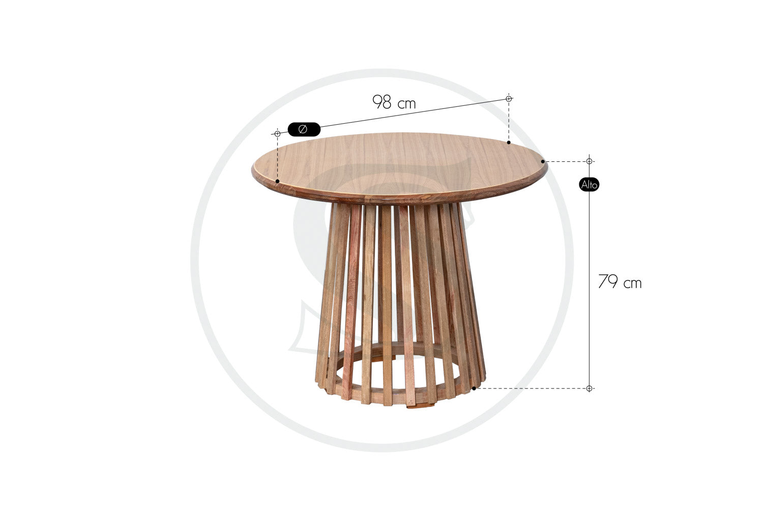 Base Comedor En Mdf /Flor Morado Berlin - Saira Muebles