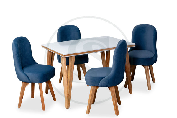 Comedor 4 Ptos Cedro 
Base Comedor Nigeria + 4 Silla Roma - Saira Muebles