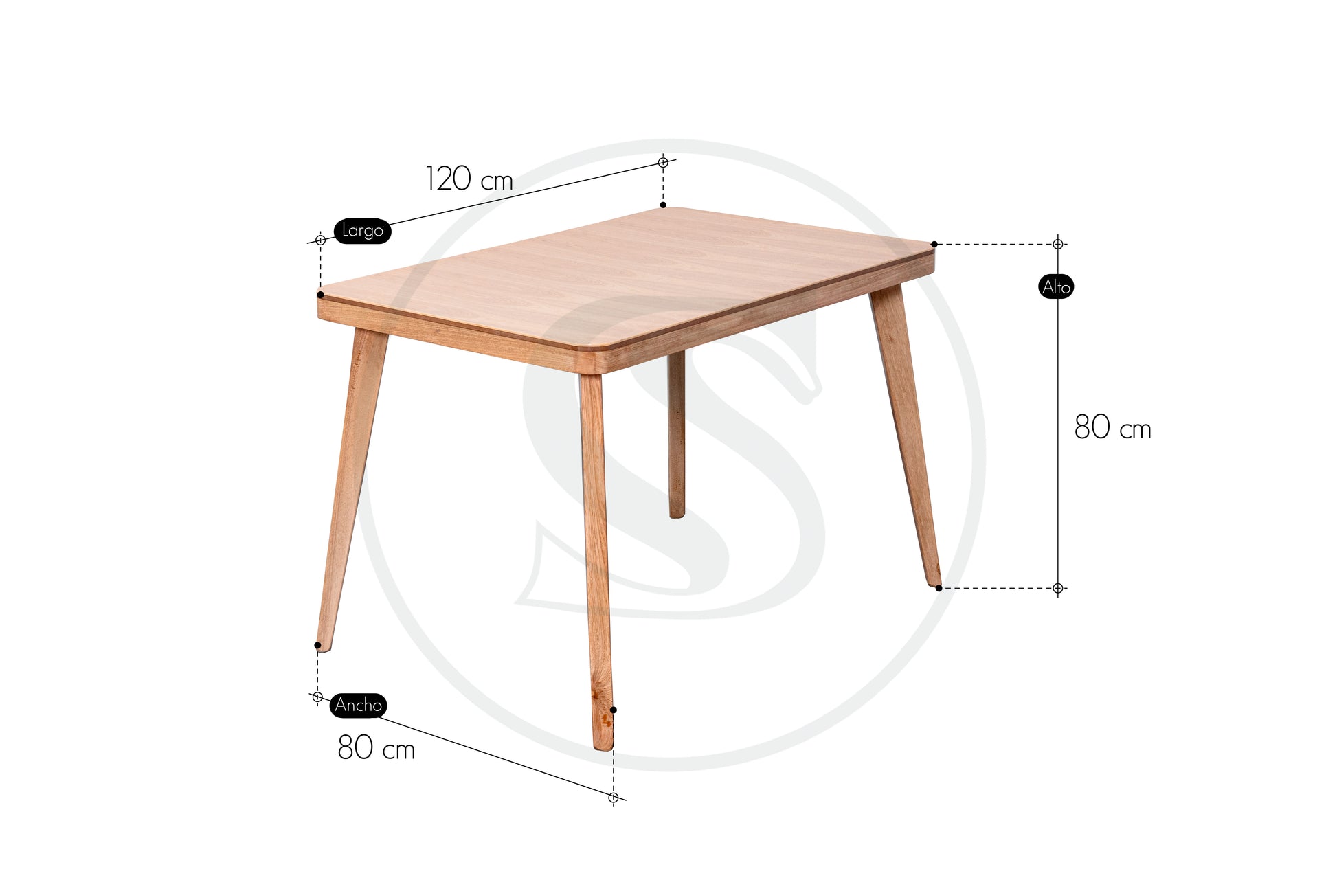 Base Comedor En Mdf / Flor Morado Porto - Saira Muebles