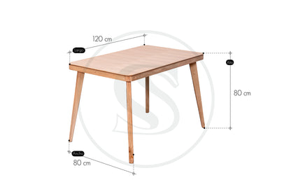 Base Comedor En Mdf / Flor Morado Porto - Saira Muebles