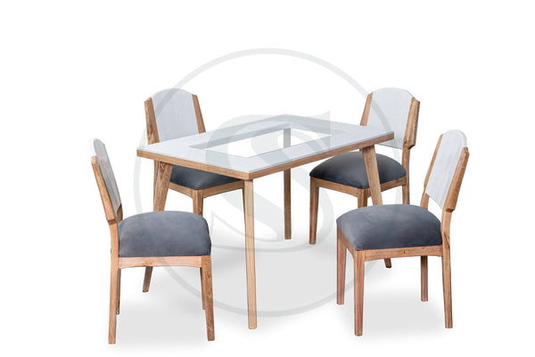 Comedor 4 Ptos 
Base Comedor Belgica + 4 Sillas Belgica - Saira Muebles