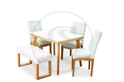 Comedor Estambul 5 Ptos 
Base Comedor Kioto + 3 Sillas Estambul+
1 Butaco Verona - Saira Muebles
