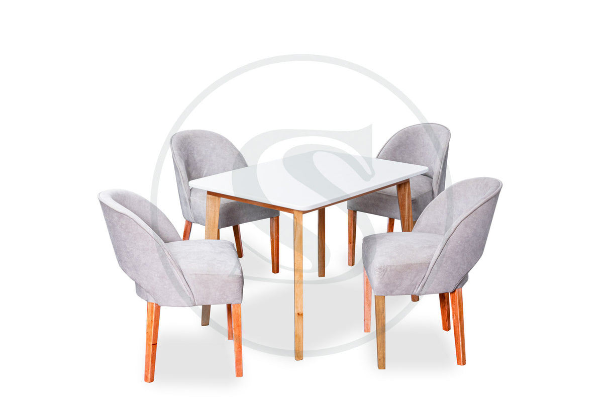 Comedor 4 Ptos 
Base Comedor Thiago + 4 Sillas Portugal - Saira Muebles