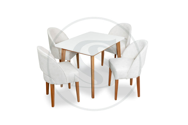 Comedor 4 Ptos 
Base Comedor Thiago + 4 Sillas Portugal - Saira Muebles