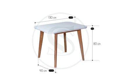 Base Comedor En Mdf / Flor Morado Osaki - Saira Muebles