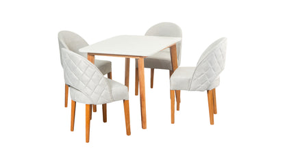 Base Comedor Thiago + Silla Noruega Tono Claro