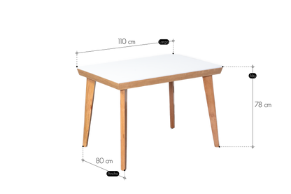 Comedor Base Kioto + Sillas Rio + Butaco venecia