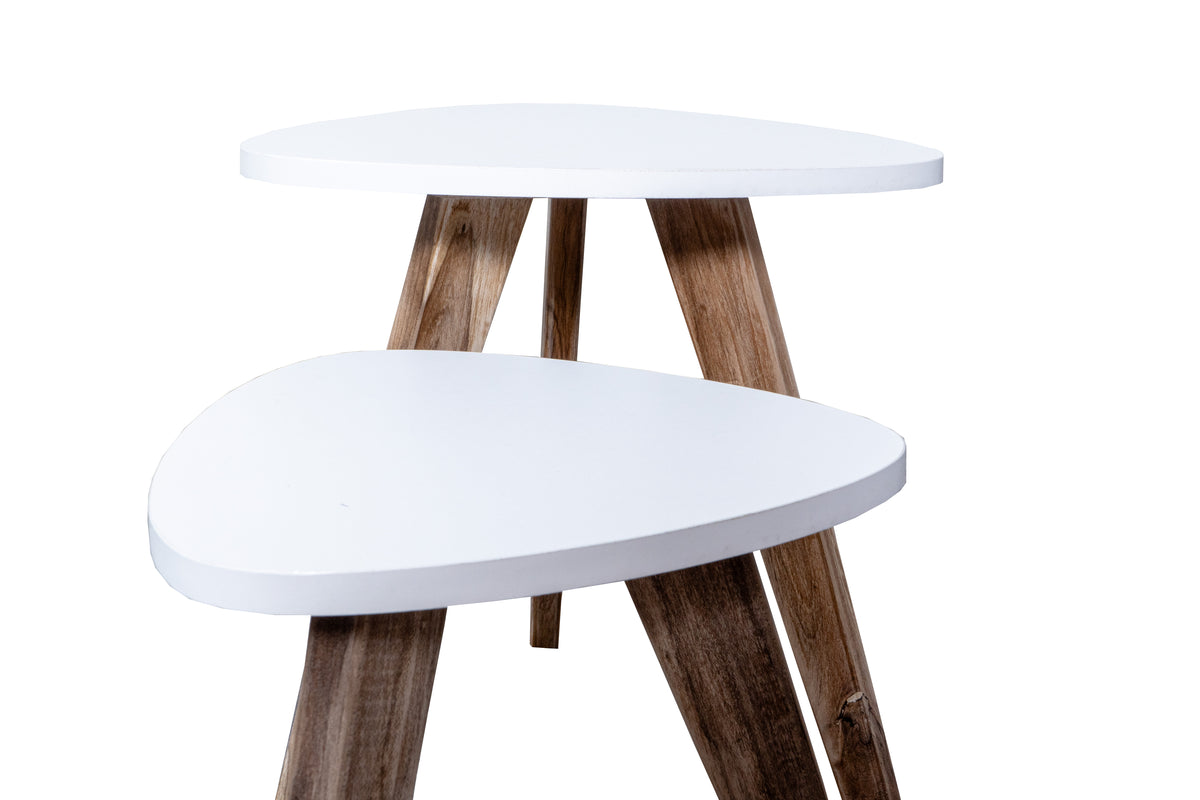 Mesa De Centro X 2 Und En Mdf / Cedro Roma - Saira Muebles