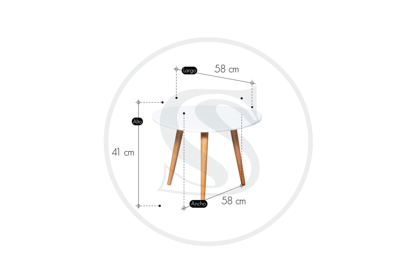 Mesa De Centro En Mdf / Cedro Persa - Saira Muebles