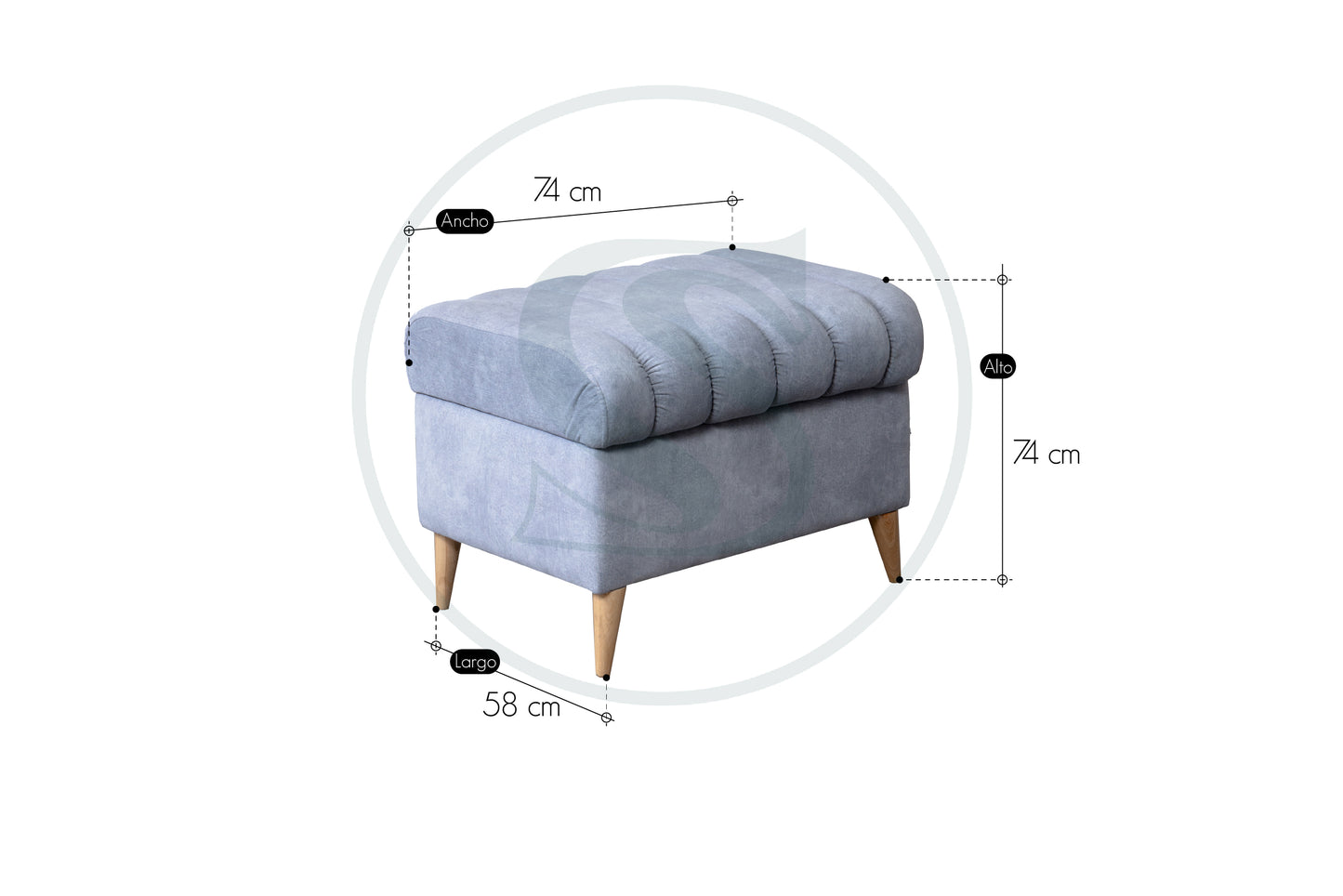 Puff Baul Bruselas - Saira Muebles