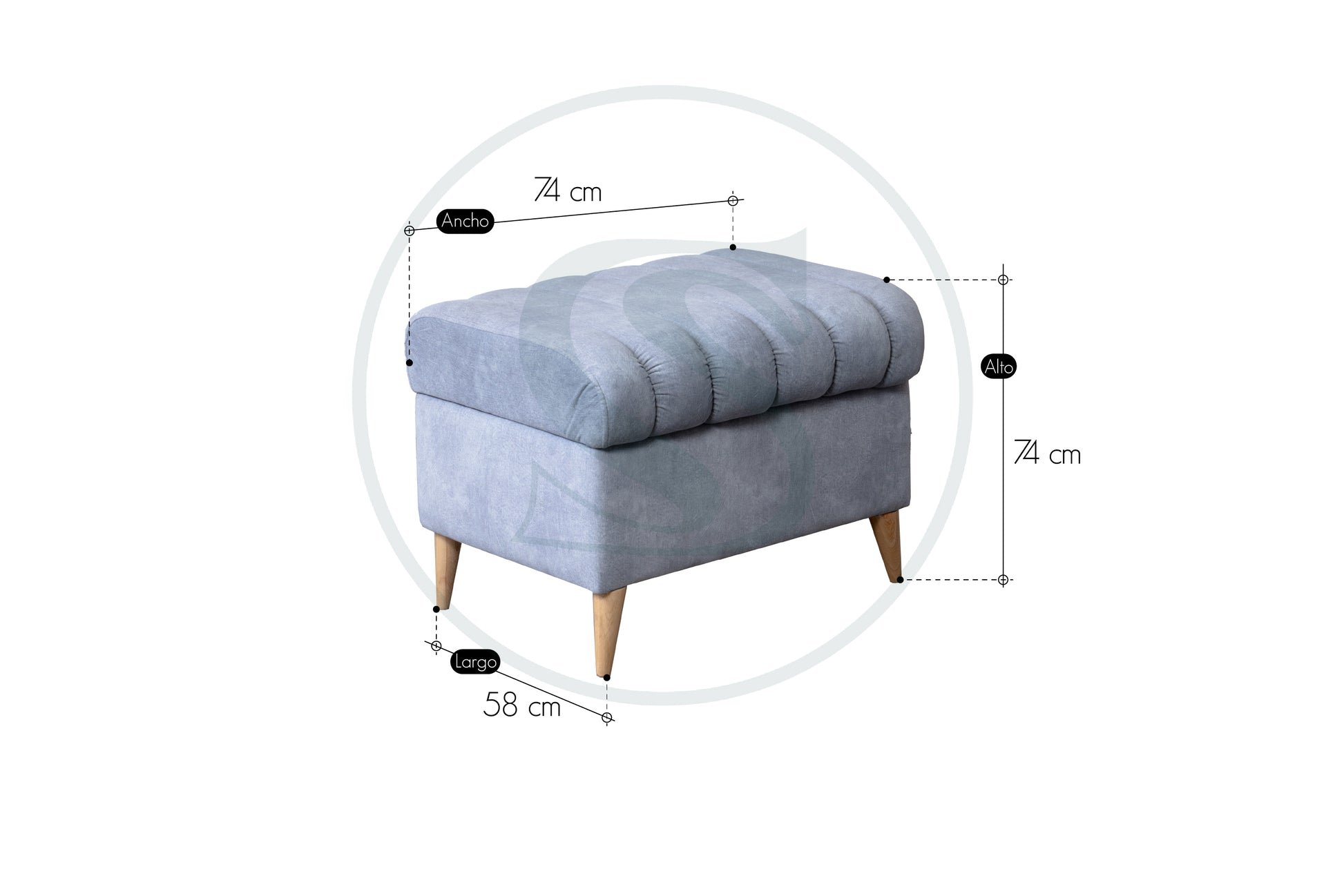 Puff Baul Bruselas - Saira Muebles