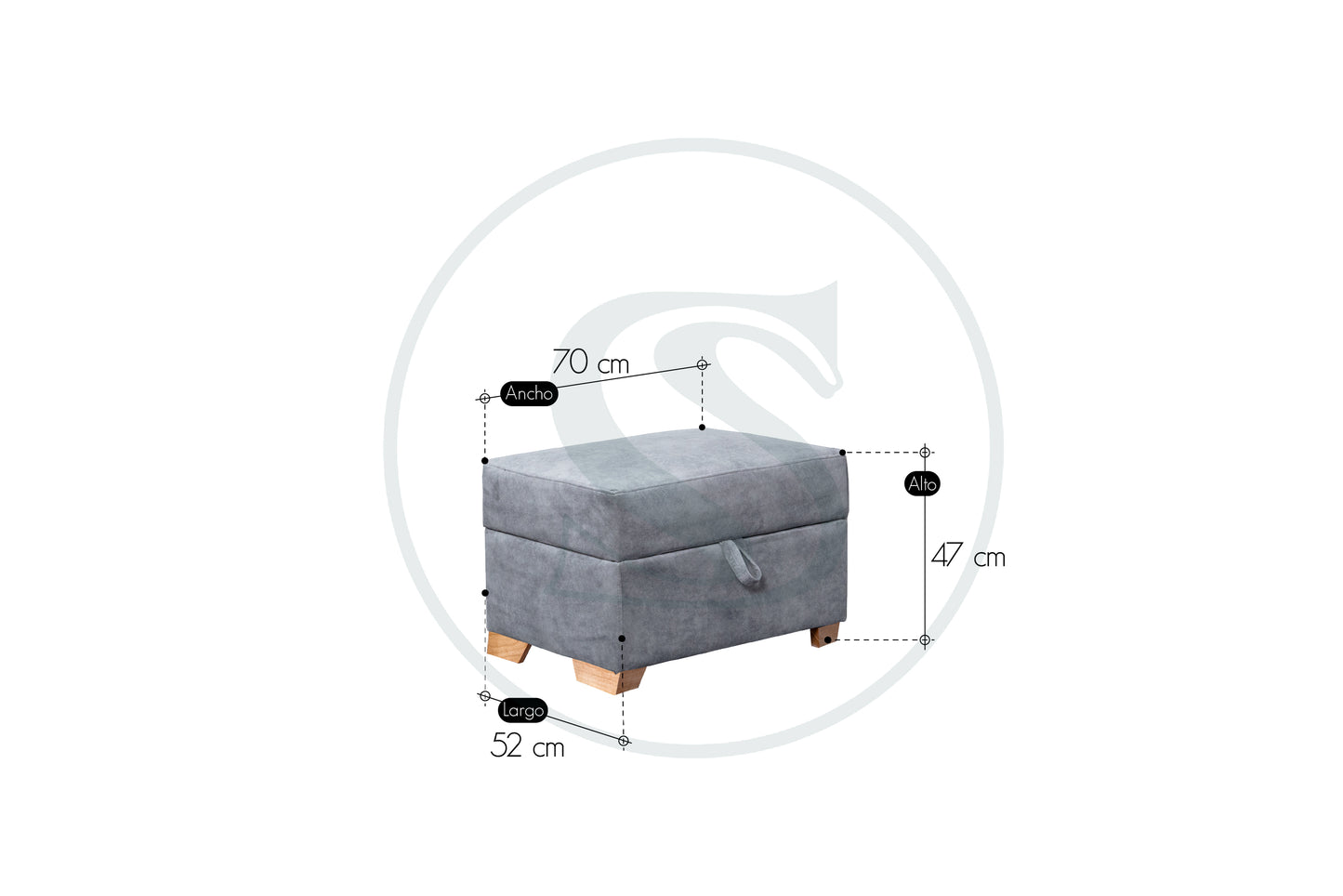 Puff Baul España - Saira Muebles