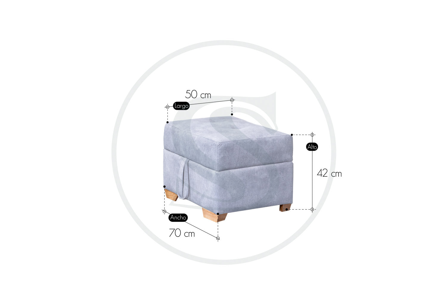 Puff Baul Monaco - Saira Muebles