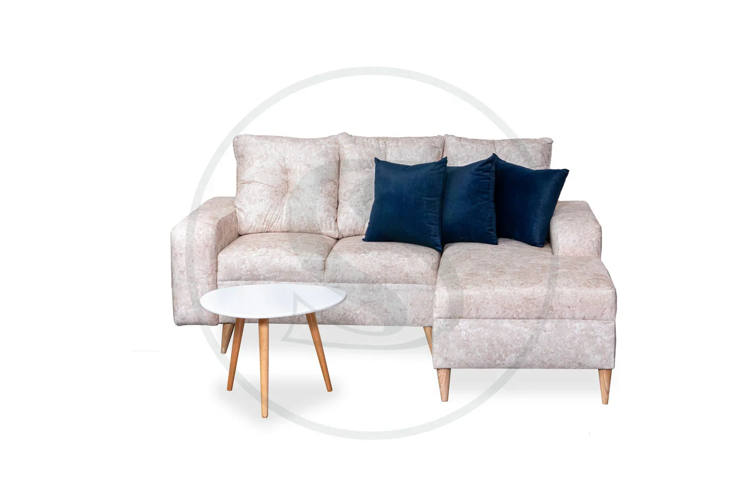 Sala En L Turquia + Puff Beige – foto 2 | Saira Muebles
