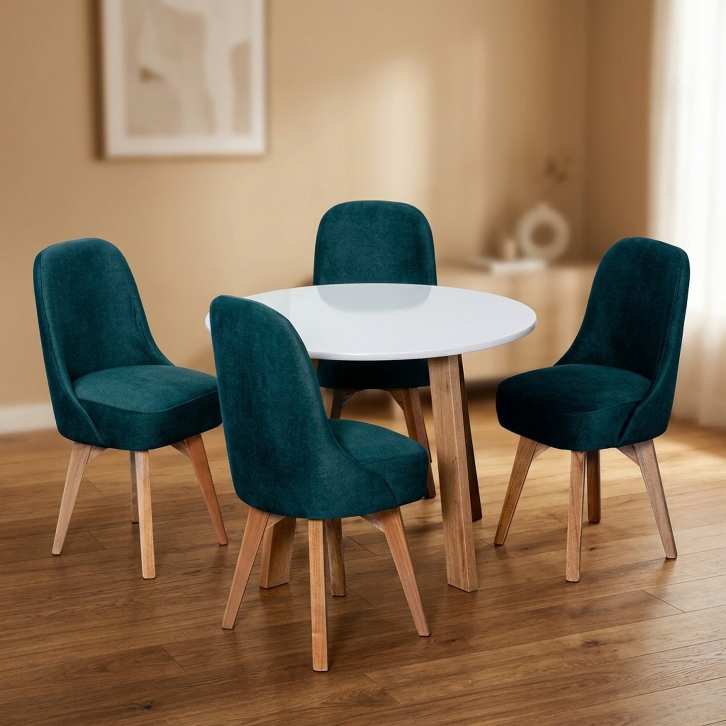 Comedor Escandinavo 4ptos | Saira Muebles