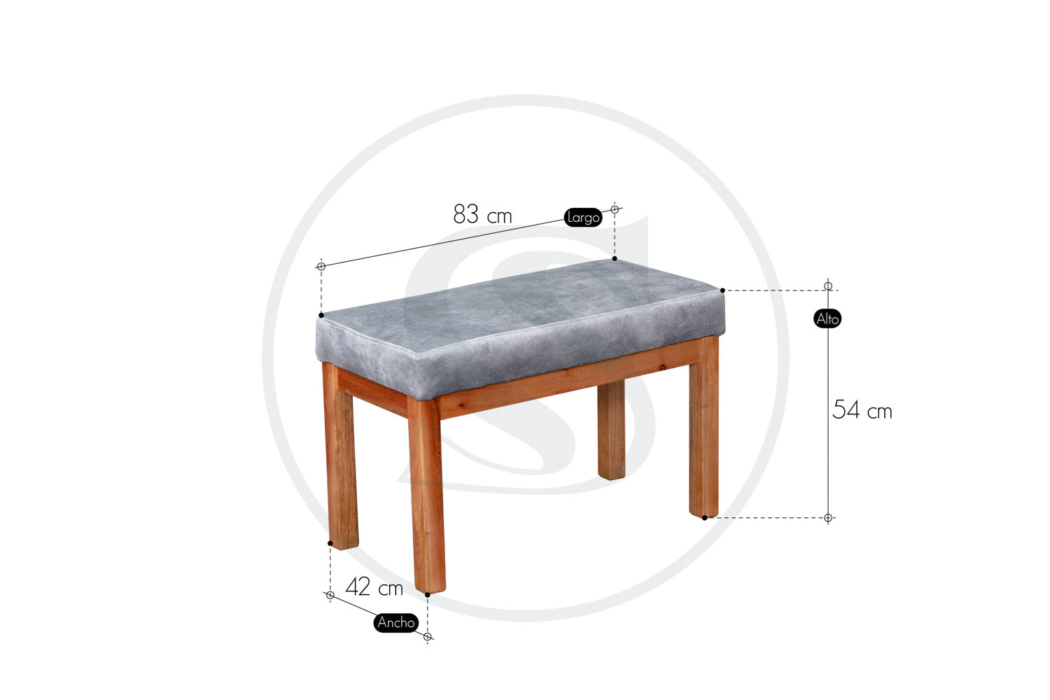 Comedor 5 Ptos 
Base Kioto + Sillas Estambul 
+ Butaco Rio - Saira Muebles