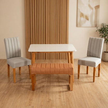 Base Comedor Thiago + 2 Silla Venecia + 1 Butaco Venecia en Bogotá | Saira Muebles