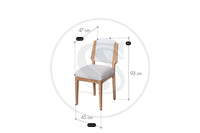 Silla Comedor En Flor Morado Belgica - Saira Muebles