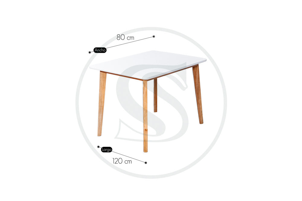 Comedor 4 Ptos 
Base Comedor Thiago + 4 Sillas Portugal - Saira Muebles