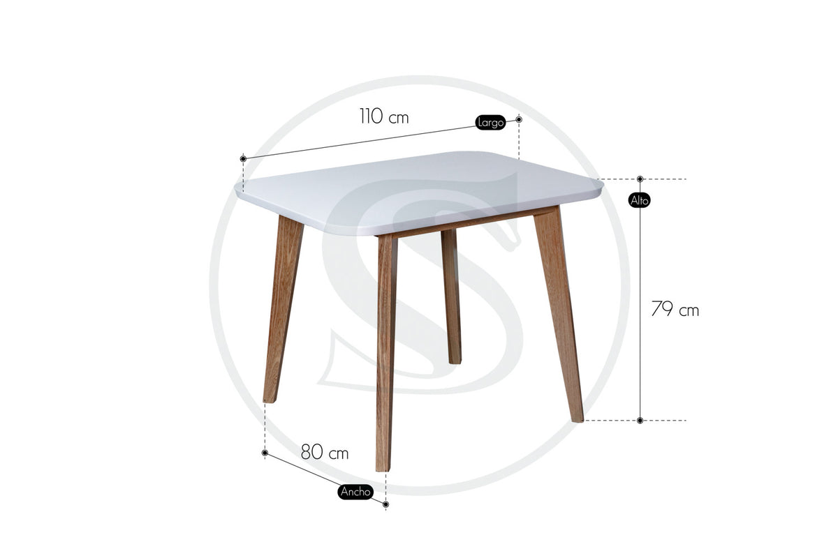 Base Comedor En Mdf / Flor Morado Osaki - Saira Muebles