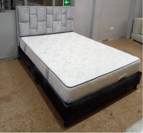 Combo Base Cama + Espaldar + Colchon — Outlet