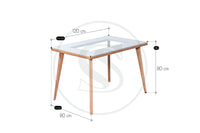 Comedor 4 Ptos 
Base Comedor Belgica + 4 Sillas Belgica - Saira Muebles