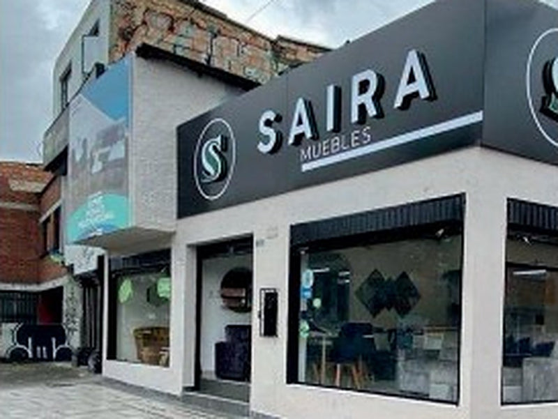 Fachada de Saira Muebles, sede Saira 1, Av. 1 de Mayo #39b-27 Sur, Bogotá