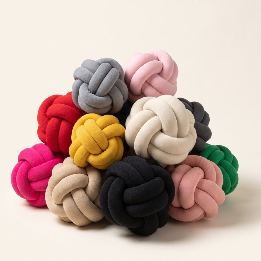 Cojines trenza tejidos, en varios colores